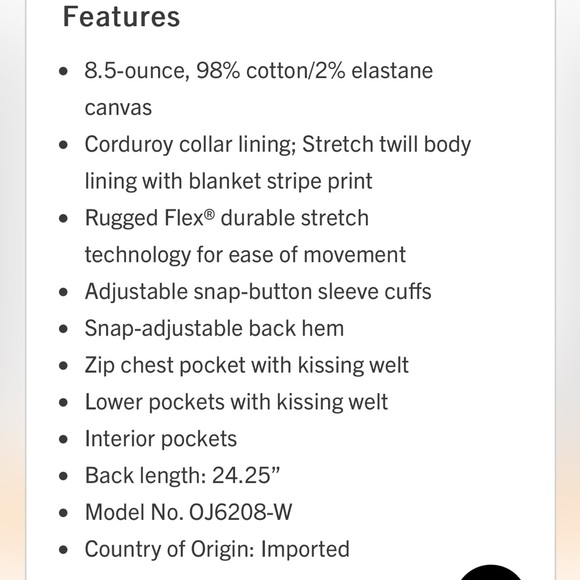 Carhartt Women's Detroit Jacket - new without tags - Picture 8 of 8